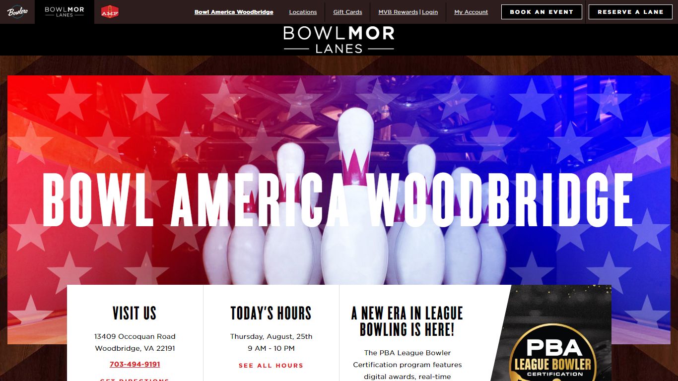 Bowling Alley & Party Venue in Woodbridge | Bowl America Woodbridge