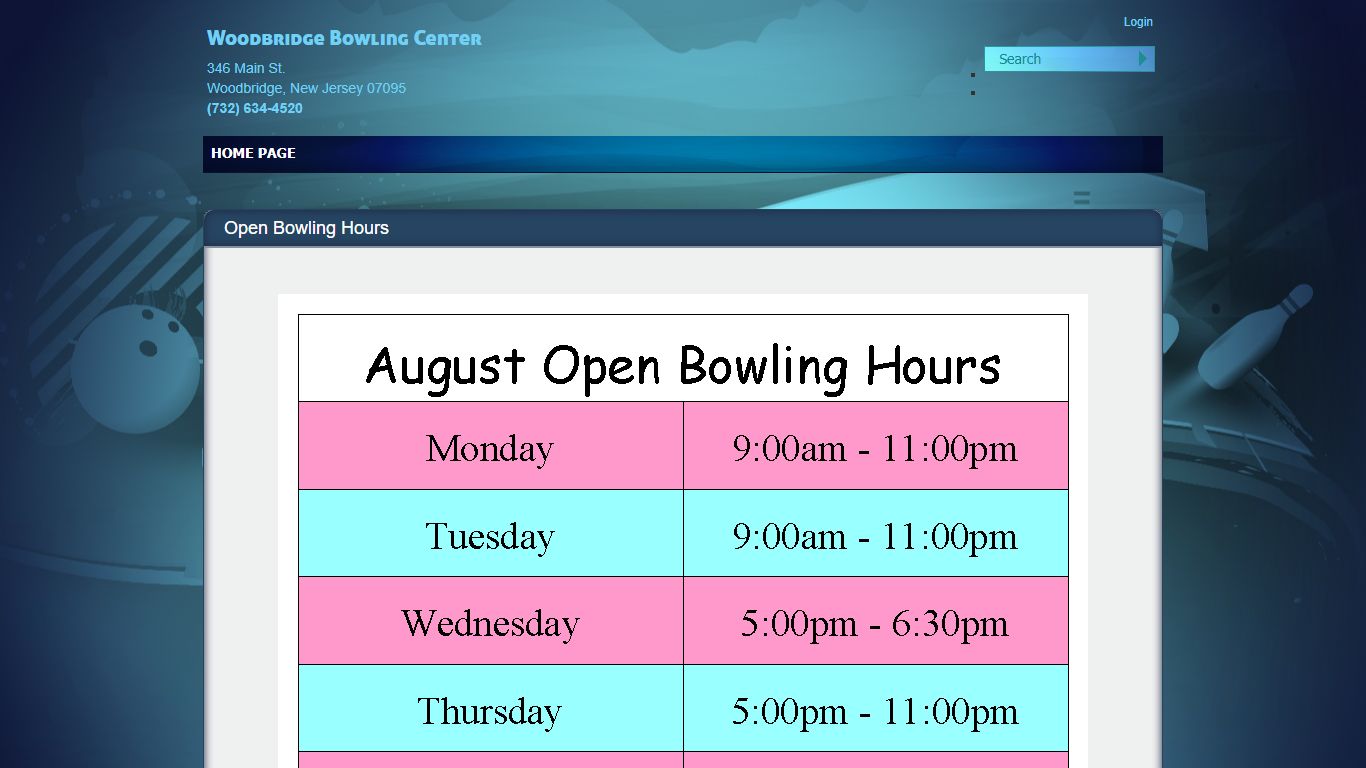 Woodbridge Bowling Center > Open Bowling